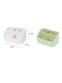 1pc Bamboo Desk Organizer With 5 Compartments, High Quality Moisture-Proof Storage Box For Office Supplies, Pen Holder, Bathroom Cosmetic Storage Box, Living Room Multipurpose Rack, Jewelry Storage Box For Earrings And Rings, Household Storage & Organization Product, Suitable For Placement On Desks, Cabinets, Dressing Tables, Dorm Desks Back To School - Multicolor - View 22