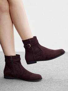 CUCCOO BIZCHIC Women's Brown Commuter Fashion Boots Fall Boots - Brown - View 4