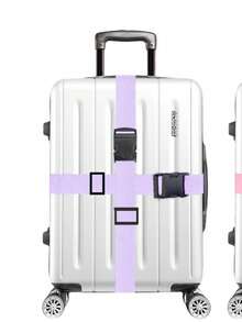 Found Favorite 1PC/2PCS Simple And Fashionable Multi-Functional Adjustable Suitcase Colorful Security Straps Zigzag Vibrant Luggage Straps Non-Locking Luggage Straps - Multicolor - View 14