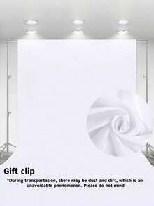 High‑Density Polyester Photography Backdrop, Pure White Wrinkle‑Resistant Washable Seamless Photo Background Cloth For Portrait Shooting, Video Studio And Party Decor, Background Only - multicolor - View 5