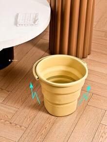 17LCollapsible Bucket With Handle, Portable Foldable Water Pail, Thickened Silicone Plastic Bucket For Household Cleaning, Camping, Fishing, Travel, Beach, Multi-Color Available - multicolor - View 8