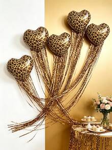 Fringe Curtain Decor Set, Perfect For Birthday Parties, Birthday Celebrations And Girl‑Themed Party Decorations. Ideal For Building Photo Booth Areas. - Leopard print love rain curtain - View 7