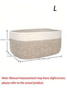 1PC Minimalist Woven Storage Basket, Boho Geometric Rattan Bin For Home & Garden Decor, Bathroom & Cosmetic Storage, Natural Wooden Plant Pot Holder, Bohemian Rope Basket For Sundries, Stationery, Office & Outdoor Use - View 3
