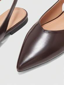 CUCCOO BIZCHIC New French Pointed Rear Empty Casual Commuter Women's Flats - Coffee Brown - View 7