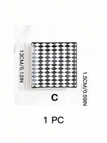 Haus Hana 3 Styles Black & White Ceramic Square Plate Set, Polka Dot/Stripe/Checkered Porcelain Serving Tray, Food Square Dish For Appetizer, Dessert, Snack, Modern Minimalist Dinnerware For Home Kitchen, Party, Restaurant & Tabletop Decor - Multicolor - View 7