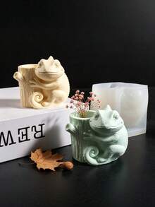2/1件創意蜥蜴樹樁裝飾矽膠模具，手工DIY香氛石膏蠟燭台浸漬鑄造手工工具，適用居家桌面裝飾 - 多色 - 查看 4