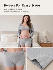 5 PIEZAS de ropa interior desechable, suave y transpirable, pantalones elásticos para viajes, maternidad, recuperación posparto y uso diario. Invisible, sin costuras y sin restricciones, suave y cómoda. - Gris - Ver 2