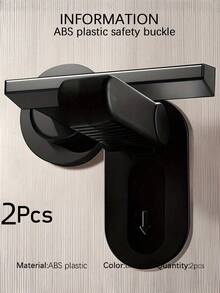 1pc Multifunctional Locks: Protecting Youngsters And Pets, No Drilling Required, Door Handle Lock Artifact, To School,ABS Door Handle Lock Anti-Pinch Protection Buckle Door Handle - Multicolor - View 12