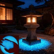 Batu Bercahaya dalam Gelap, Batu Fluorescent Luar Ruangan Ini Cocok untuk Dekorasi Lanskap dan Dapat Digunakan sebagai Batu Dekoratif DIY untuk Taman, Halaman Belakang, dan Balkon. - Beraneka warna - View 9