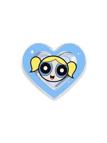 THE POWERPUFF GIRLS X SHEIN 1件裝藍色奶油高光，緞面珍珠光澤，細緻質地，貼膚顯色，適合妝點眼周、鼻子、臉頰、鎖骨與肩膀 - 淺冰藍色 - 查看 6