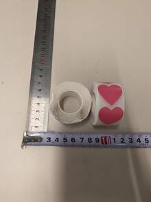 500Pcs Per Roll Pink Heart Shaped Label Stickers, Self‑Adhesive Decorative Stickers For Back To School, Note Marking, DIY Crafts & Party Decoration - Pink - View 9