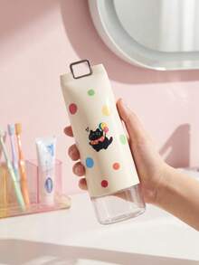 Joivida 1pc/2Pcs Portable Travel Toothbrush Holder Case, Wide Opening Toothpaste Toothbrush Storage Container, Drinking Cup With Metal Carry Clip, Cute Polka‑Dot Cat Design, For Travel Camping Home Bathroom Accessories - Multicolor - View 6