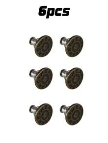 2/4/6/8/10/12pcs Jeans Replacement Buttons, Detachable Tower Buttons For Waist Size Adjustment, No Sew Silver Metal Button For Jeans Skirt Pants, Easy DIY Install Tool-Free, Sturdy Denim Button Fixing Kit - Style 1 - View 11