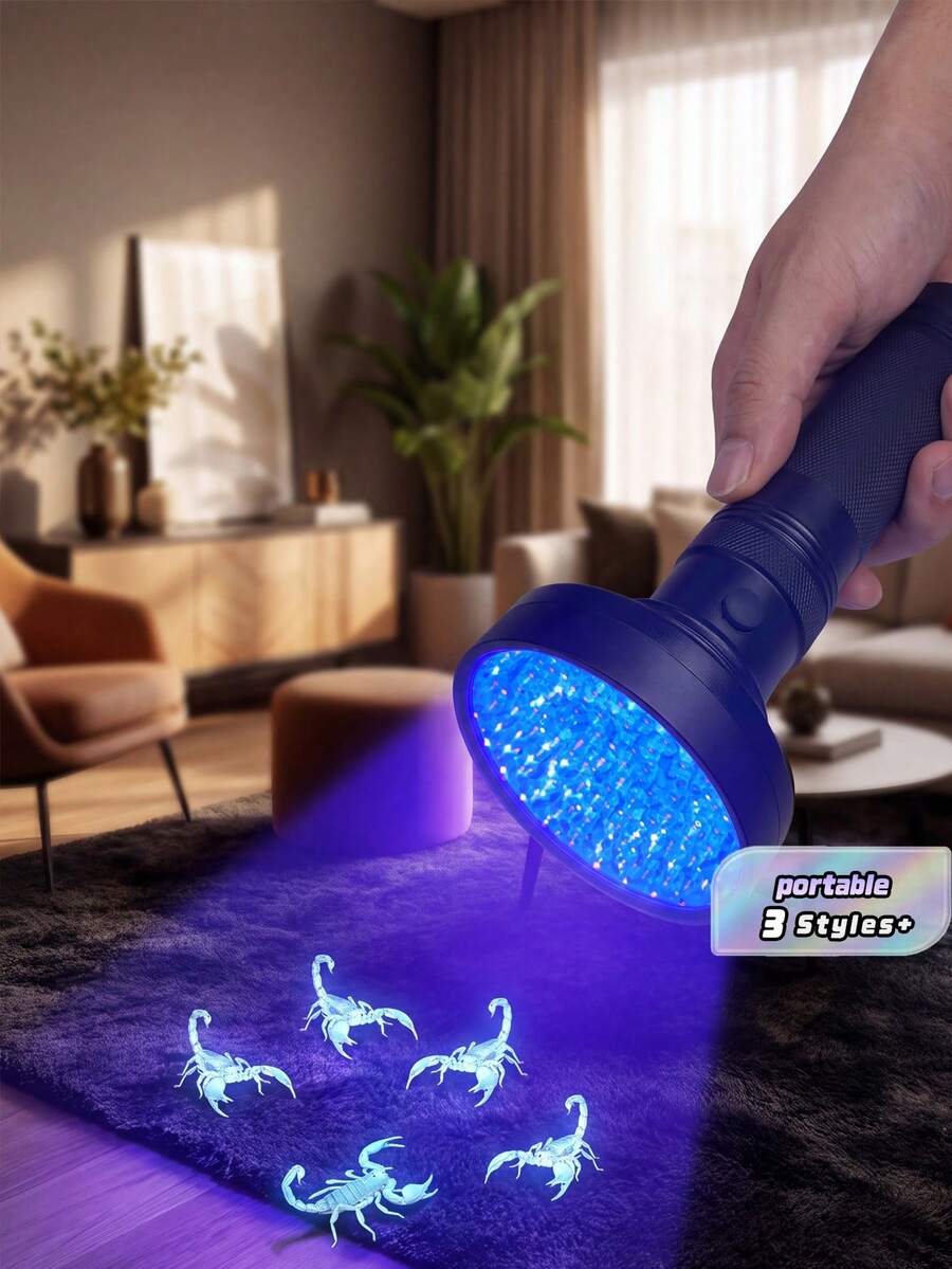 Ultraviolet Blacklight Flashlight, High Power LED Handheld UV Flashlight, Upgraded High Brightness Blacklight Detector, Can Be Used To Detect Dog Urine, Scorpions And Bed Bugs - violet light - View 1