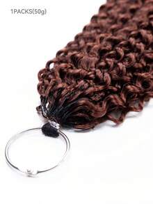 Boho Braids S33 紅棕色捲曲捲髮未氈化假髮 羽毛鉤編真人髮接髮 適用於 Miracle Knots 柔軟蓬鬆質感 輕盈自然外觀 易安裝可重複使用 16-24 英吋 - S33 - 查看 4
