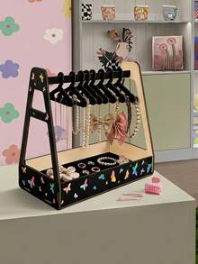 Joivida Wooden Jewelry Rack With Multiple Slots, Necklace And Earring Display Box, Jewelry Storage And Organizing Ornaments, Small Item Display Tower Center Table For Storing Handicrafts, Desktop Decoration Storage Rack, Essential Box For Shops And Homes - Multicolor - View 2