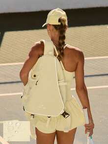 GLOWMODE Tas Selempang Tenis 26L dengan Tali Bahu yang Dapat Diatur, Serbaguna, Tahan Air, dan Kantong Resleting, Cocok untuk Pakaian Olahraga Sehari-hari, Musim Semi dan Musim Panas. - French Vanilla - View 1