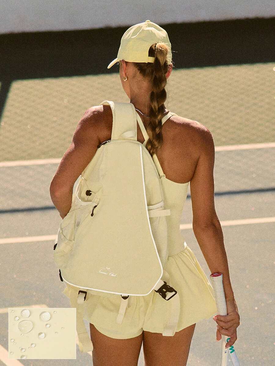 GLOWMODE Tas Selempang Tenis 26L dengan Tali Bahu yang Dapat Diatur, Serbaguna, Tahan Air, dan Kantong Resleting, Cocok untuk Pakaian Olahraga Sehari-hari, Musim Semi dan Musim Panas. - French Vanilla - View 1
