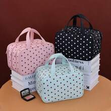 Purse With Hanging Beauty Tools For Travel, Multi-Compartment Makeup Organizer With Large 3-Layer Capacity, Foldable Wash Bag With Zipper And Mesh Side Pocket, And Makeup Brush Holder, Multi-Functional Handbag For Women For Business Trips And - Multicolor - View 6