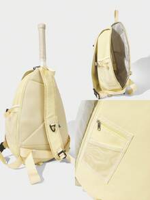 GLOWMODE Tas Selempang Tenis 26L dengan Tali Bahu yang Dapat Diatur, Serbaguna, Tahan Air, dan Kantong Resleting, Cocok untuk Pakaian Olahraga Sehari-hari, Musim Semi dan Musim Panas. - French Vanilla - View 9