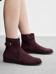 CUCCOO BIZCHIC Women's Brown Commuter Fashion Boots Fall Boots - Brown - View 3