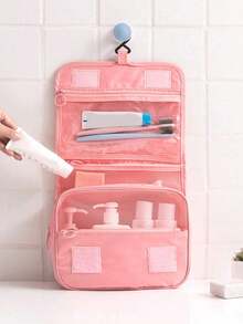 Found Favorite 1-Piece Hook-On Makeup Bag, Multifunctional Travel Makeup Bag, Large-Capacity Waterproof Storage Bag, Cosmetic Organizer, Toiletry Bag, - Black - View 8