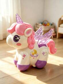 Electric Stunt Spinning Unicorn Toy, Rechargeable With Music & Lights, Cartoon Animal Shaped Toy For Girls,Toys For Kids Kids Toys Fidget Toys Fidget Toys For Kids Travel Toys,Sensory Toys Boys Toys Toys For Girl Games,Toys For Girl,Boys Toys - Multicolor - View 13