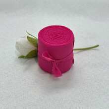 1件/5件裝 雪紡邊飾緞帶 4cm*6.5m，適用婚禮裝飾、花束裝飾、手工裝飾、邀請卡裝飾、家居裝飾、禮品包裝，適合婚禮、派對、生日、新年，白色 - 深玫紅 - 查看 3