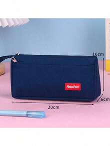 1pc High Cost-Performance Solid Color Pencil Case, Niche Black Anti-Fouling Pencil Box, Large Capacity Student Stationery Storage Bag, Back To School Stationery Storage Bag, School Supplies. - Multicolor - View 20
