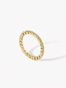 Opalesca Diamond Geometric Ring - Gold - View 12
