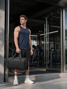 Large Capacity Sports Bag Luggage Bag - Black - View 5