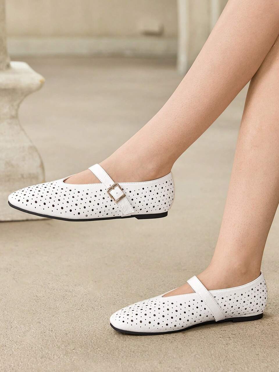 MOTF WOMEN HOLLOW-OUT SQUARE TOE FLAT LOAFERS, FOR NEW YEAR HOLIDAY, SPRING SHOES SPRING BREAK EASTER FOR CHRISTMAS SPRING SHOES