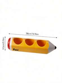 Joivida 1Pc Novelty Fun Pencil‑Shape Pen Holder, Multi‑Hole Desktop Stationery & Cosmetic Brush Storage Organizer, Durable ABS Decor Cup, Cute Table Ornament For Home Office Study Desk Decoration - Multicolor - View 7