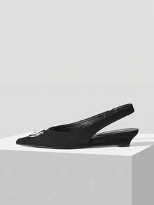 MOTF PREMIUM POINTED MULLER HIGH HEELS, SUITABLE FOR SPRING SHOES IN THE CHRISTMAS SEASON - Black 3 - View 2