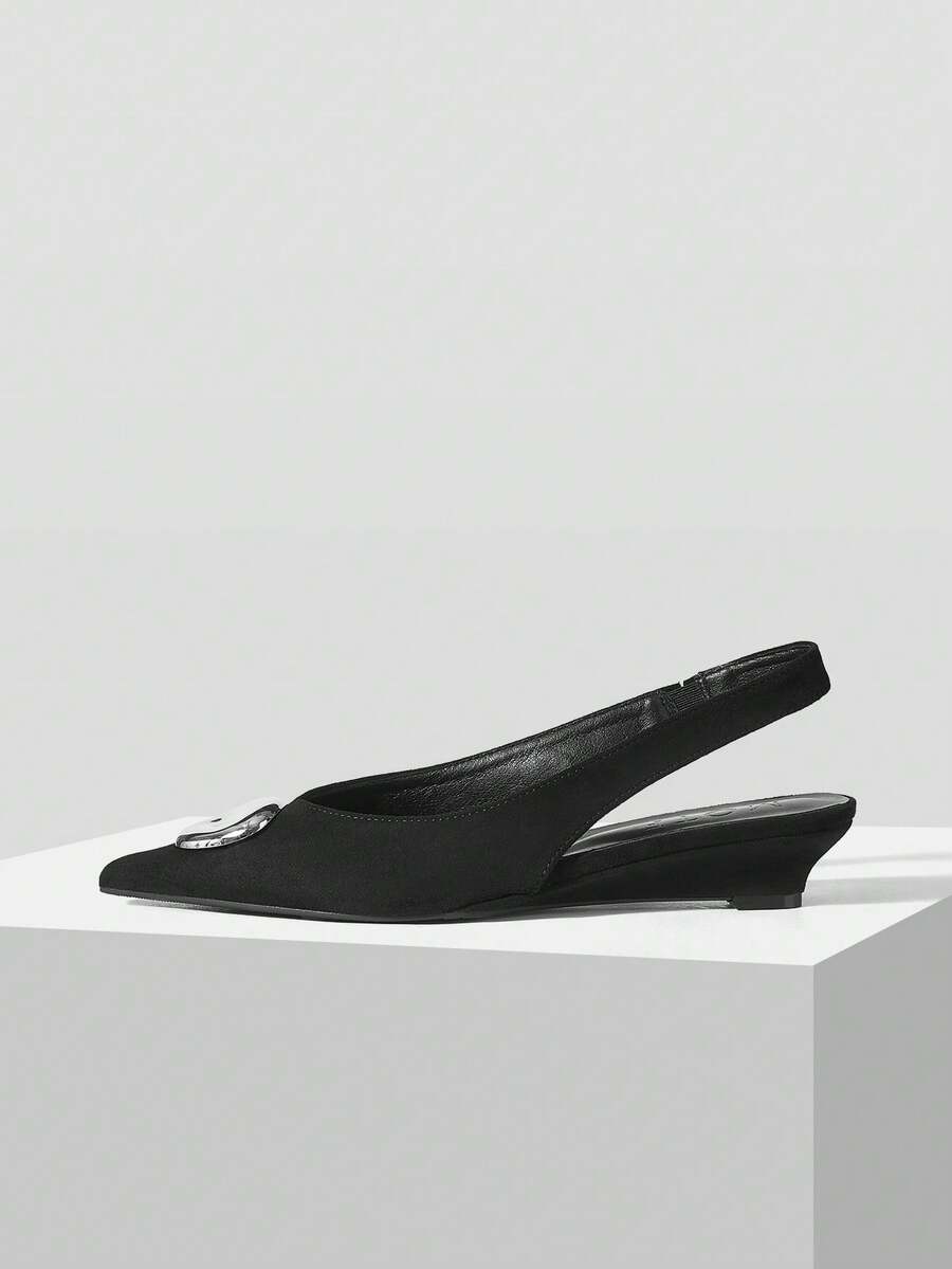 MOTF PREMIUM POINTED MULLER HIGH HEELS, SUITABLE FOR SPRING SHOES IN THE CHRISTMAS SEASON - Black 3 - View 2