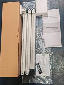 1件裝壁掛式可折疊伸縮三段式晾衣架,省空間耐用易安裝,適用洗衣房、陽台、居家收納整理,送禮首選 - 彩色 - 查看 13
