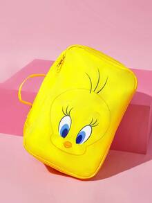 LOONEY TUNES X SHEIN Cartoon Travel Packing Cubes For Students/Adults, Storage Bags For Clothes/Cosmetics, 3 Styles, Sold Individually/Set, With Zipper & Handle - Yellow black gray - View 2