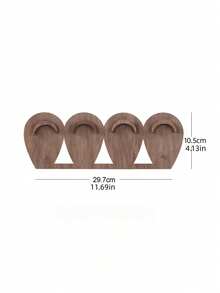 1pc Vintage Walnut Wood Multi Tier Bracelet Display Stand Creative Jewelry Holder Rack For Wristband Beaded Chain Bangles Desktop Organizer Showcase Retail Home Decor Stocking Fillers Christmas Gift Idea Must Haves - Brown - View 14