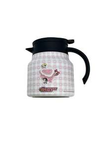 THE POWERPUFF GIRLS X SHEIN 1件 800ml/1000ml 304不鏽鋼 長效保溫保冷 防塵蓋 防滑底盤 輕量可重複使用 粉色愛心角色圖案保溫水壺 通勤 登山 野餐 日用 通用 熱門補水杯 - 彩色 - 查看 1