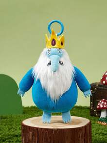 ADVENTURE TIME X POKOJA LAND ,A Co-Branded 3D Plush Keychain, Classic Design, Can Be Hung On Bags, Key Chains, Schoolbags, Etc., Suitable For People Of All Ages Including Teenagers And Adults. - Blue - View 1