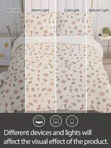 Cirelle 3pcs Christmas Velvet Duvet Cover Set, Soft Warm Fleece Snowflake Bedding Set, Reversible Winter Flannel Comforter Cover With 2 Shams (No Insert) - Multicolor - View 8
