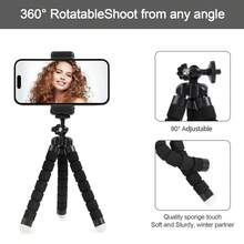 Teckwe Flexible Phone Tripod, Bendable Tripod, Mini Handheld Camera Tripod, Portable Travel Tripod For Live Video Recording - Black - View 3