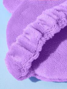 SHEIN X Care Bears 1件裝卡通刺繡眼罩，柔軟毛絨材質，遮光力強，適合外出旅行、辦公室午休使用 - 紫色 - 查看 7