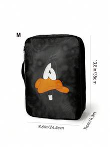 LOONEY TUNES X SHEIN Cartoon Travel Packing Cubes For Students/Adults, Storage Bags For Clothes/Cosmetics, 3 Styles, Sold Individually/Set, With Zipper & Handle - Yellow black gray - View 10