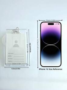 5PCS Transparent Acrylic Slide Card Protector Badge Holder For Bus Pass Meal Card Entry Card ID Sleeve Clear Cover Case Back To School Gift For Student Mini Card Protector - Multicolor - View 4