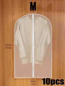 Found Favorite 1/5/10 Pcs Transparent Garment Dust Cover Bags, Zippered Hanging Clothes Storage - Multicolor - View 18