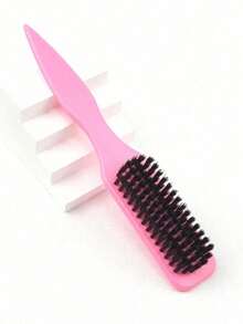 Sharp Tailed Beard Brush For Men, Vintage Oil Head Styling Comb For Slick Back Ponytail & Bun, Edge Control Parting Tool For Smoothing Baby Hairs, Barber Salon Grooming Kit - Multicolor - View 13