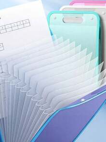 Premium A4 Handheld Expanding Accordion File Bag Multi-Pocket Large Capacity Paper Organizer Portable Document Storage Case For Student Exam Papers Office Documents Classification - Sets - View 4
