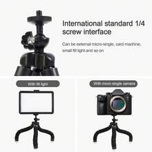 Teckwe Flexible Phone Tripod, Bendable Tripod, Mini Handheld Camera Tripod, Portable Travel Tripod For Live Video Recording - Black - View 6