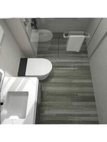 Haus Hana 1 Roll Vinyl Wood Grain Self-Adhesive Floor Sticker,3 Colors,40cm(15.7in),Free Installation Tools,Waterproof Anti-Slip Anti-Oil,Removable Cuttable,Renter Friendly For Bedroom Kitchen Bathroom RV Home Renovation - Fan pear wood - View 4